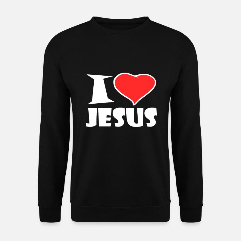 I Love Jesus - Unisex Pullover - Schwarz