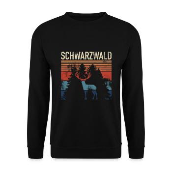 Schwarzwald wander - Unisex Pullover - Schwarz - Vorne - Alina (178cm) & Michal (187cm)