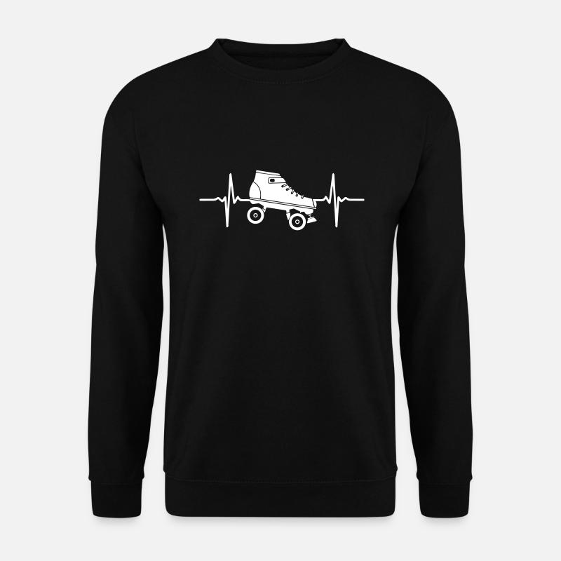 Heart Beat Roller Skate - Unisex Sweatshirt - black