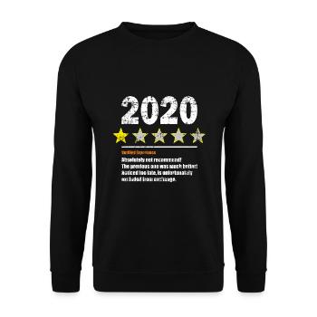 Ein-Stern Schlechtes Jahr 2020 nicht empfohlen - Unisex Pullover - Schwarz - Vorne - Alina (178cm) & Michal (187cm)