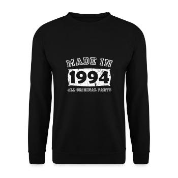 Année de naissance Naissance naissance 1994 - Sweat-shirt Unisexe - noir - Devant - Alina (178cm) & Michal (187cm)