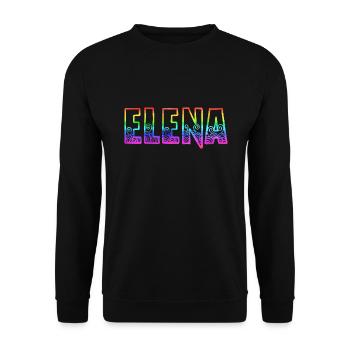 elena rs arc en ciel - Sweat-shirt Unisexe - noir - Devant - Alina (178cm) & Michal (187cm)