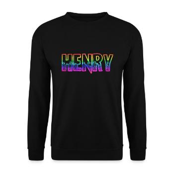 henry rs rainbow - Unisex Sweatshirt - black - Front - Alina (178cm) & Michal (187cm)