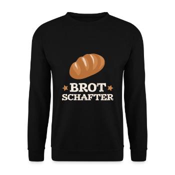 Brot Bäcker Bäckerei Bäckerin Spruch - Unisex Pullover - Schwarz - Vorne - Alina (178cm) & Michal (187cm)