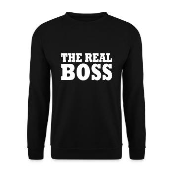 The real boss - Sweat-shirt Unisexe - noir - Devant - Alina (178cm) & Michal (187cm)
