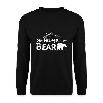 Mama Bear - Mom - Unisex Pullover - Schwarz - Vorne - Alina (178cm) & Michal (187cm)