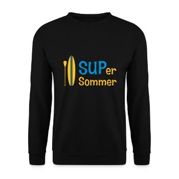 SUPer summer SUP summer with SUP board - Unisex Sweatshirt - black - Front - Alina (178cm) & Michal (187cm)