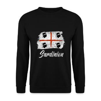Sardinien retro - Unisex Pullover - Schwarz - Vorne - Alina (178cm) & Michal (187cm)