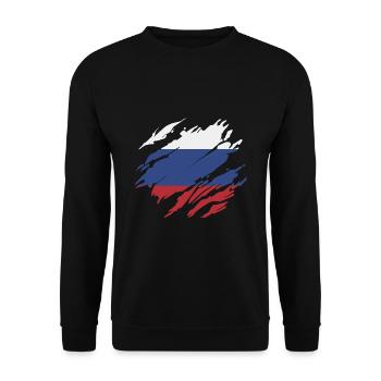 original russische - Unisex Pullover - Schwarz - Vorne - Alina (178cm) & Michal (187cm)