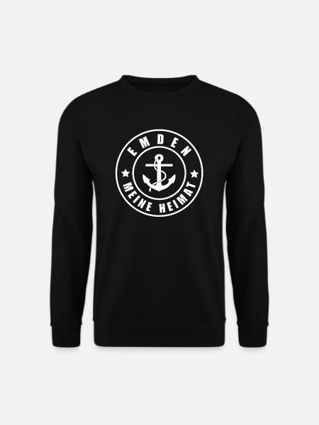 Emden | Meine Heimat | Hafenstadt | Anker | Hafen - Unisex Pullover - Schwarz
