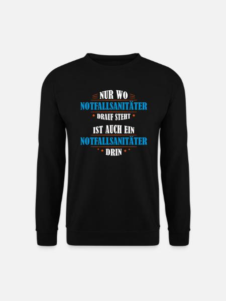 Notfallsanitäter Beruf Geschenk - Unisex Pullover - Schwarz