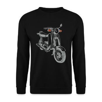 Simson SR50 SR80 - Unisex Sweatshirt - black - Front - Alina (178cm) & Michal (187cm)
