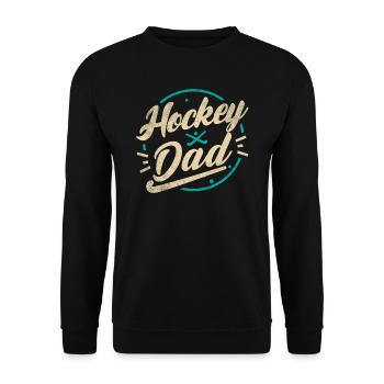Feldhockey Dad Feldhockeyspieler Hockey Vater Papa - Unisex Pullover - Schwarz - Vorne - Alina (178cm) & Michal (187cm)