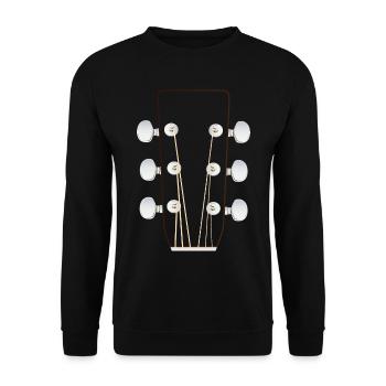 Guitar harmony gift man or woman - Unisex Sweatshirt - black - Front - Alina (178cm) & Michal (187cm)