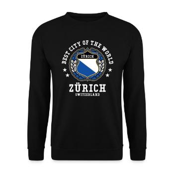 Zurich - Sweat-shirt Unisexe - noir - Devant - Alina (178cm) & Michal (187cm)