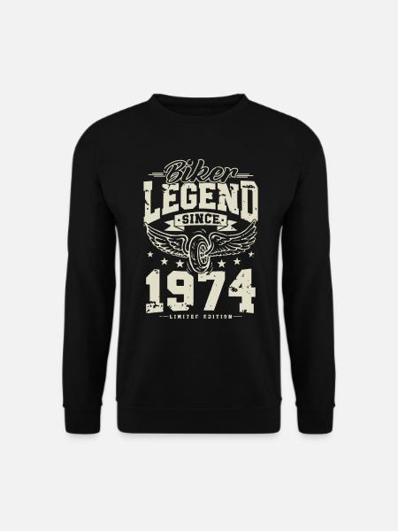Biker legend since 1974 - Unisex Sweatshirt - black