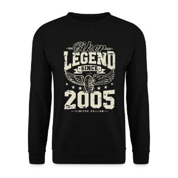 Légende du motard depuis 2005 - Sweat-shirt Unisexe - noir - Devant - Alina (178cm) & Michal (187cm)
