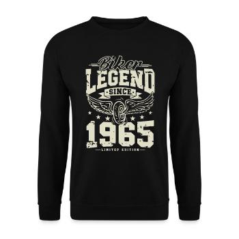 Légende du motard depuis 1965 - Sweat-shirt Unisexe - noir - Devant - Alina (178cm) & Michal (187cm)