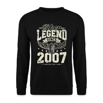 Légende du motard depuis 2007 - Sweat-shirt Unisexe - noir - Devant - Alina (178cm) & Michal (187cm)
