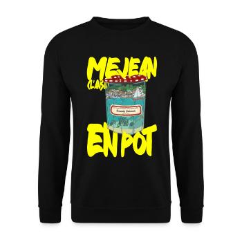 Anse Méjean in a pot - Unisex Sweatshirt - black - Front - Alina (178cm) & Michal (187cm)