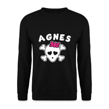 Pirate Agnes Design for Girls and Women - Unisex Sweatshirt - black - Front - Alina (178cm) & Michal (187cm)