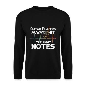 Apprendre le dicton de guitare - Sweat-shirt Unisexe - noir - Devant - Alina (178cm) & Michal (187cm)
