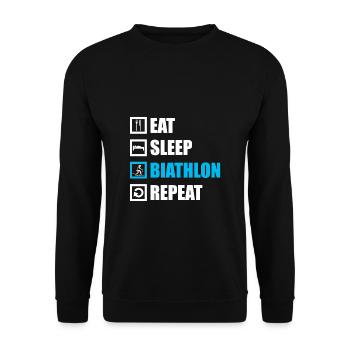 Biathlon - Unisex Pullover - Schwarz - Vorne - Alina (178cm) & Michal (187cm)