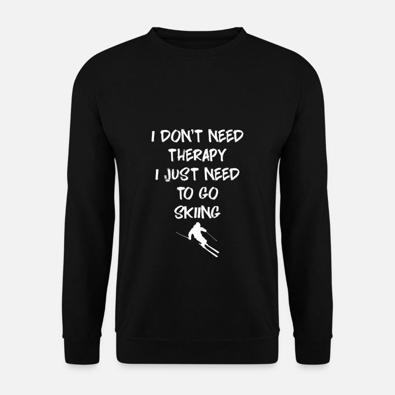 Ski Skifahren - Unisex Pullover - Schwarz
