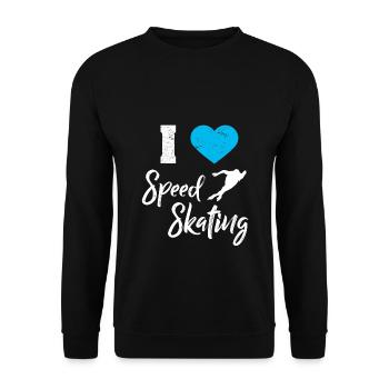 Patinage de vitesse - Sweat-shirt Unisexe - noir - Devant - Alina (178cm) & Michal (187cm)