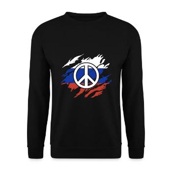 Russia Solidarity - Unisex Sweatshirt - black - Front - Alina (178cm) & Michal (187cm)