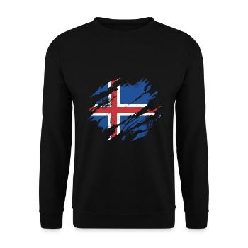 Garçons d’Islande - Sweat-shirt Unisexe - noir - Devant - Alina (178cm) & Michal (187cm)