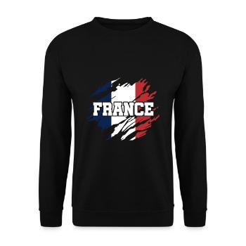 France - Sweat-shirt Unisexe - noir - Devant - Alina (178cm) & Michal (187cm)