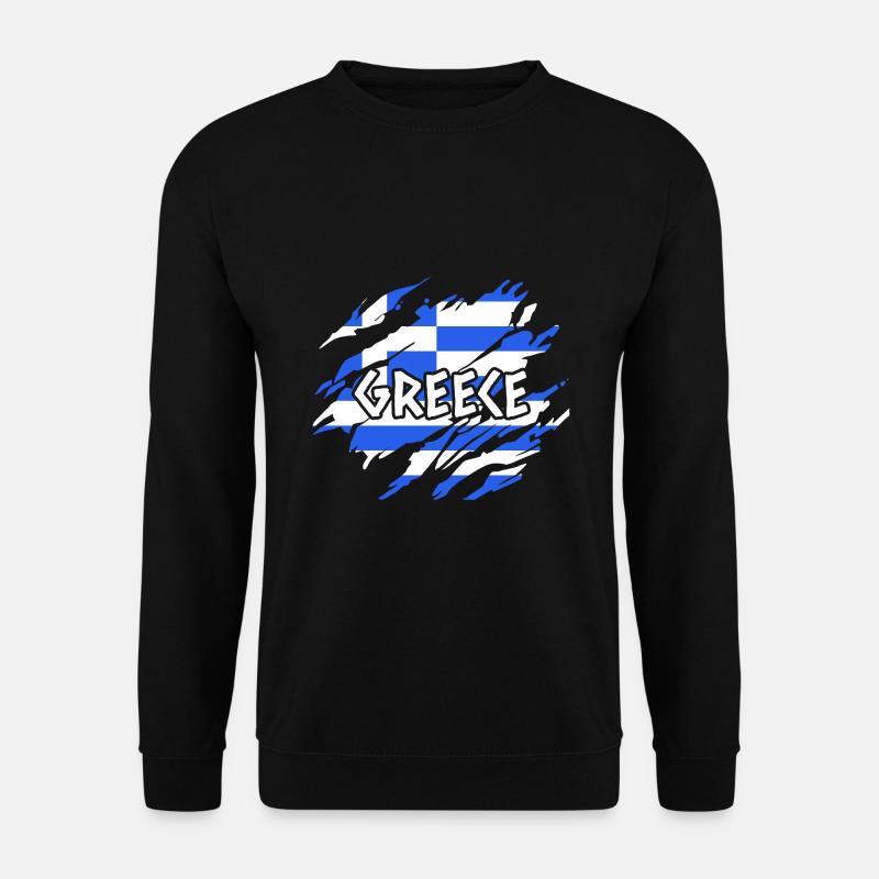 Griechenland Flagge - Unisex Pullover - Schwarz