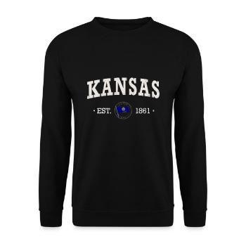 Kansas Est - Unisex Sweatshirt - black - Front - Alina (178cm) & Michal (187cm)