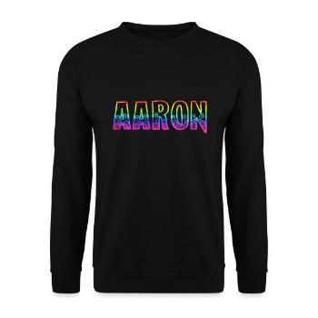 aaron rs rainbow - Sweat-shirt Unisexe - noir - Devant - Alina (178cm) & Michal (187cm)