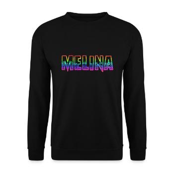 melina rs arc-en-ciel - Sweat-shirt Unisexe - noir - Devant - Alina (178cm) & Michal (187cm)
