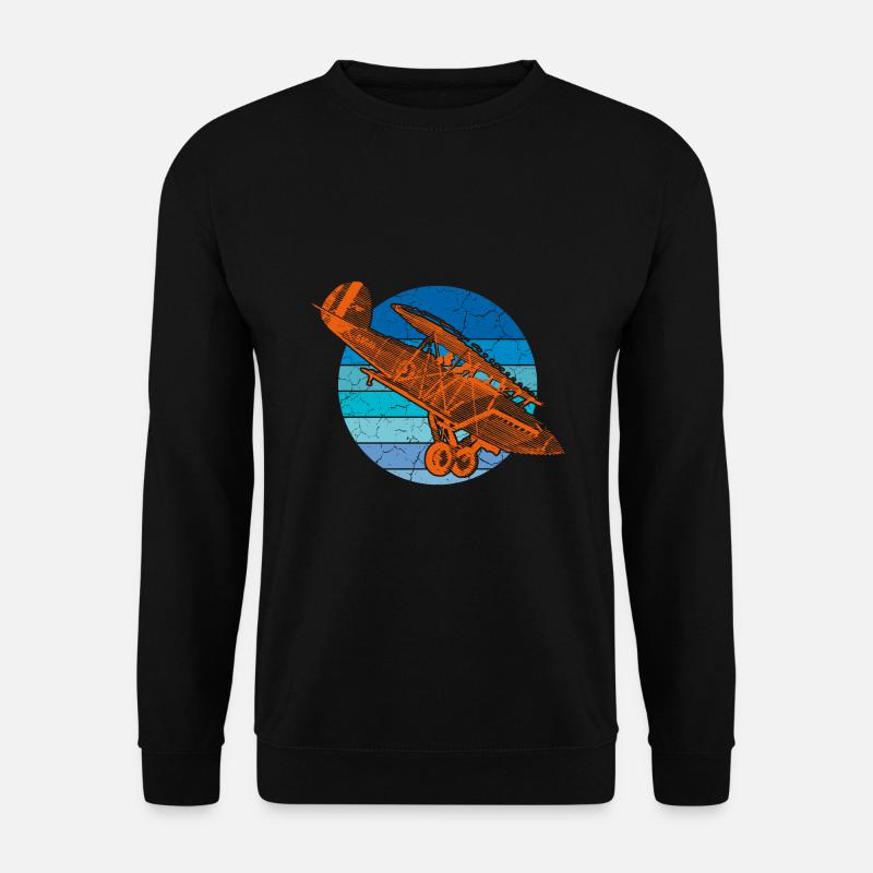 Flugzeug Doppeldecker - Unisex Pullover - Schwarz