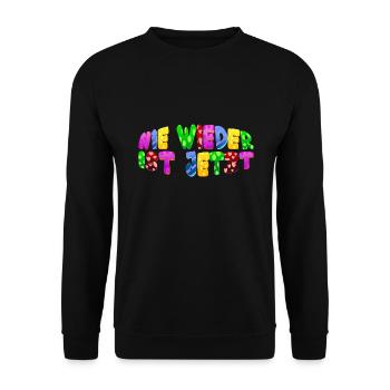 AfD stoppen gegen rechts Demokratie Vielfalt links - Unisex Pullover - Schwarz - Vorne - Alina (178cm) & Michal (187cm)