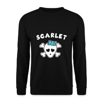 Pirate Scarlet Design for Girls and Women - Unisex Sweatshirt - black - Front - Alina (178cm) & Michal (187cm)