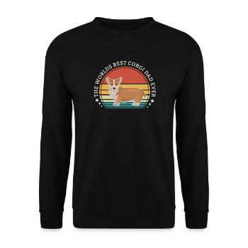 Corgi Dog The Worlds Best Corgi Dad Ever - Unisex Sweatshirt - black - Front - Alina (178cm) & Michal (187cm)