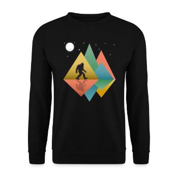 Bigfoot Rétro - Sweat-shirt Unisexe - noir - Devant - Alina (178cm) & Michal (187cm)