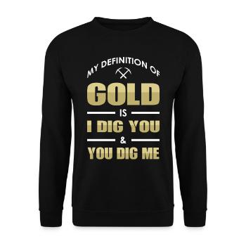 Gold Mining Gold Mine - Unisex Sweatshirt - black - Front - Alina (178cm) & Michal (187cm)
