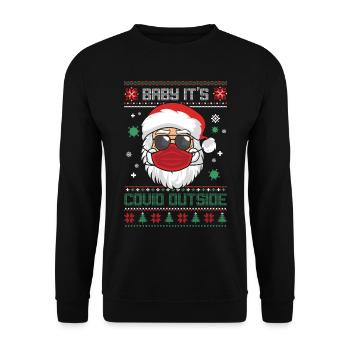Cadeaux de Noël Noël - Sweat-shirt Unisexe - noir - Devant - Alina (178cm) & Michal (187cm)