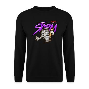 God of thunder cool cartoon - Unisex Pullover - Schwarz - Vorne - Alina (178cm) & Michal (187cm)