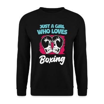 Juste une fille qui aime la boxe - Sweat-shirt Unisexe - noir - Devant - Alina (178cm) & Michal (187cm)