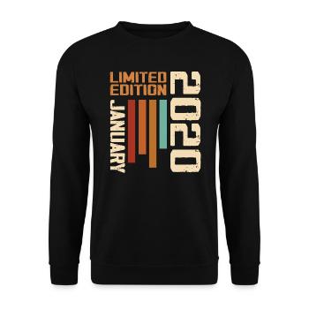 Janvier 2020 - 2020 Janvier Cadeau Anniversaire - Sweat-shirt Unisexe - noir - Devant - Alina (178cm) & Michal (187cm)