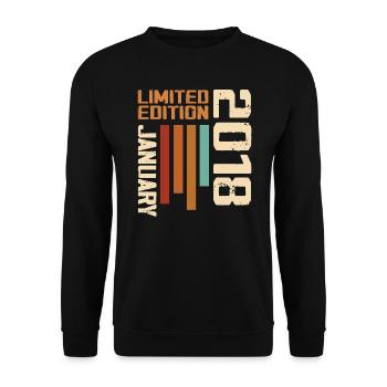 January 2018 - 2018 January Birthday Gift - Unisex Sweatshirt - black - Front - Alina (178cm) & Michal (187cm)