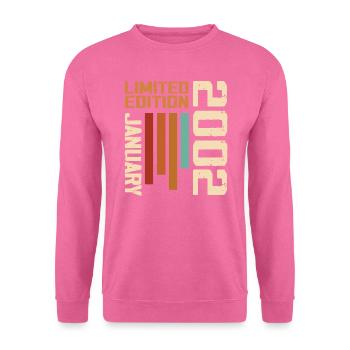 January 2002 - 2002 January Birthday Gift - Unisex Sweatshirt - pink - Front