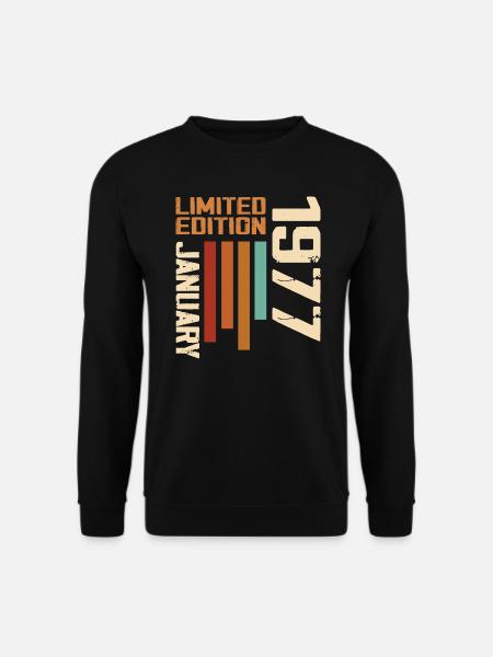 Januar 1977 - 1977 Januar Geburtstagsgeschenk - Unisex Pullover - Schwarz
