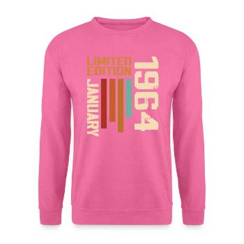 January 1964 - 1964 January Birthday Gift - Unisex Sweatshirt - pink - Front